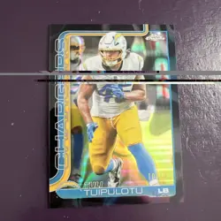 2025 Topps Chrome Tuli Tuipulotu #163 BLACK LAVA Refractor SSP 10/10 FIRST RC - Image 1