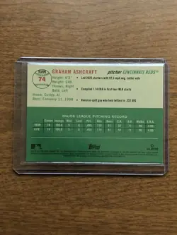 2023 Topps Chrome Platinum Anniversary - Black Refractor #74 Graham Ashcraft /10 - Image 2