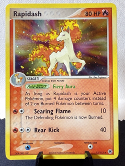 Pokemon TCG: 2004 EX FireRed & LeafGreen Rapidash 13/112 Holo Rare LP - Image 1