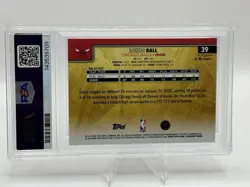 2025-26 Topps Basketball Lonzo Ball Golden Mirror SSP #39 Chicago Pop 1 PSA 10 - Image 2