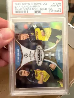 2019 Topps Chrome Gold Refractor ERLING HAALAND RC #3/50 PSA 10 (low Pop10) - Image 1