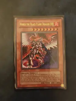 Yu-Gi-Oh Horus The Black Flame Dragon Lv8 SOD-EN008 1st Edition Lightly Played - Image 1