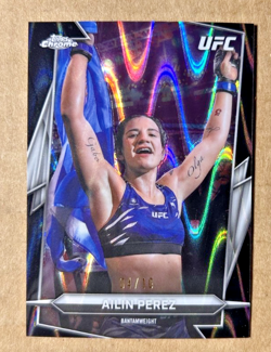2026 Topps Chrome UFC #34 AILIN PEREZ BLACK RAYWAVE Refractor Parallel SP /10 - Image 1