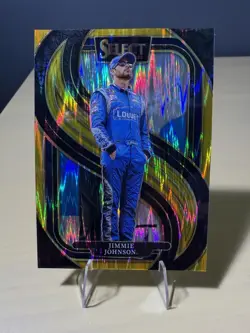 2025 Panini Select - Trackside Jimmie Johnson #255 Gold Flash Prizm /10 - Image 1