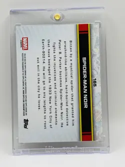 Topps 2026 Chrome Marvel Spider-Man Noir #165 - Black X Fractor Numbered /10 🔥 - Image 2