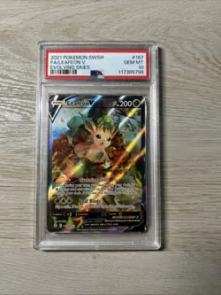 Leafeon V (Alternate Full Art) 167/203 SWSH07: Evolving Skies PSA 10 - Image 1