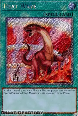 YUGIOH RA03-EN058 Heat Wave Platinum Secret Rare 1st Edition NM - Image 1