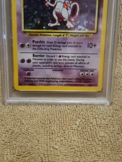 1999 Pokemon Game MEWTWO-Holo #10 - VG-EX - PSA 4 - Image 3