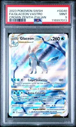 Pokemon PSA 9 Glaceon VAstro #GG40 Zenith Regale 2023 Italiano - Image 2