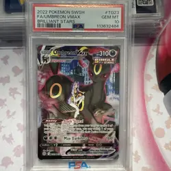 2022 Pokemon SWSH Umbreon VMax FA Brilliant Stars Trainer Gallery TG23 PSA 10 - Image 1
