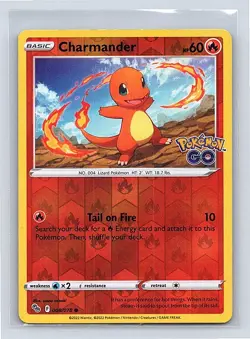 Charmander Reverse Holo 008/078 Pokemon GO Common NM - Image 1