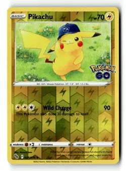 Pikachu (28) Reverse Holo 028/078 Pokemon GO Holo Rare NM - Image 1