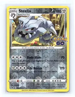 Steelix Reverse Holo 044/078 Pokemon GO Uncommon NM - Image 1