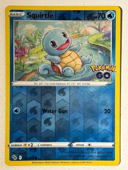 Squirtle Reverse Holo 015/078 Pokemon GO Common NM - Image 1