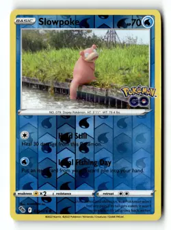 Slowpoke Reverse Holo 019/078 Pokemon GO Common NM - Image 1