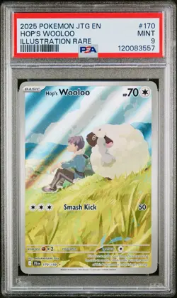 POKEMON PSA 9 HOP’S WOOLOO ILL. RARE 170/159 JOURNEY TOGETHER ENGLISH 2025! - Image 1