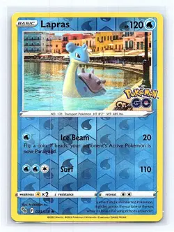 Lapras Reverse Holo 023/078 Pokemon GO Holo Rare NM - Image 1
