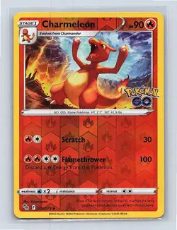 Charmeleon Reverse Holo 009/078 Pokemon GO Uncommon NM - Image 1