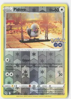Pidove Reverse Holo 061/078 Pokemon GO Common NM - Image 1