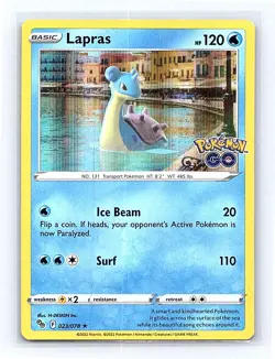 Lapras Holo 023/078 Pokemon GO Holo Rare NM - Image 1