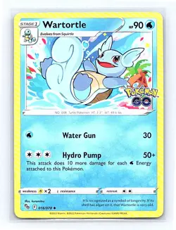 Wartortle 016/078 Pokemon GO Uncommon NM - Image 1