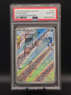 Pokemon TCG | Slowpoke 204/198 SV01 Scarlet & Violet Illustration Rare | PSA 10 - Image 1