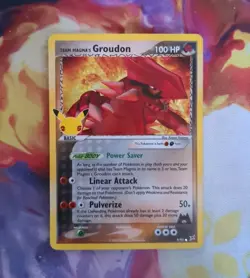 Team Magma's Groudon 25th Celebrations Classic Collection 9/95 Holo Rare Pokemon - Image 1