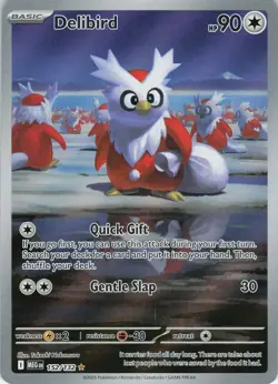 Delibird 152/132 Illustration Rare Mega Evolution Pokemon Holo Near Mint - Image 1