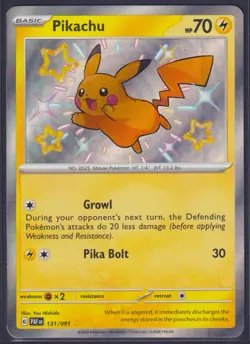 Pokemon - Pikachu - 131/091 - Paldean Fates - Shiny Rare - NM - Image 1