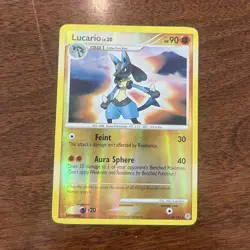 Nintendo Lucario Diamond & Pearl Holo Rare Card 6/130 90 HP English 2007 - Image 1