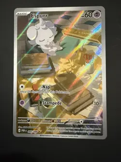 ESPURR 95/88 The Napping Cutie. Pokemon Holo Illustration Rare Perfect Order NM - Image 3