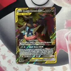 Greninja & Zoroark GX TAG TEAM Alternate Full Art Holo 201/214 Unbroken Bonds - Image 1