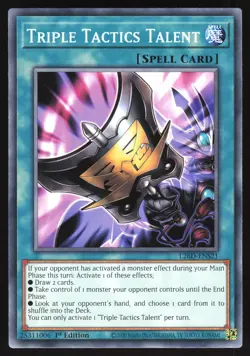 Triple Tactics Talent - L26D-ENS21 - Common - 1st Edition - Yugioh - Image 1