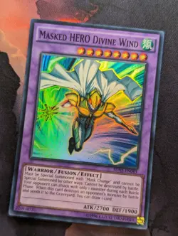 Masked Hero Divine Wind - Super Rare SDHS-EN043 Unlimited Edition YUGIOH - LP - Image 1