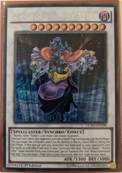 YuGiOh Loki, Lord of the Aesir Secret Rare 1st Edition LC5D-EN190 - Image 1