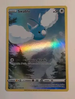 Pokemon Card TCG Swablu GG27/GG70 Ultra Rare Crown Zenith Galarian Gallery NM - Image 1
