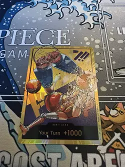 One Piece x Lakers - Franky - Custom Gold Don Card English Textured With Foiling - Image 1