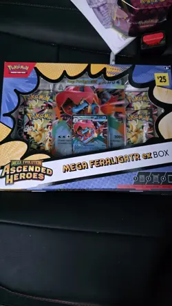 Ascended Heros Mega Feraligatr Ex Box Pokemon Card Game TCG - Image 1