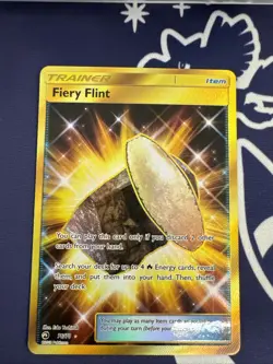 Pokemon Card - Fiery Flint Dragon Majesty 76/70 Secret Rare NM - Image 1