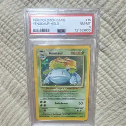 Pokemon TCG 1999 Base Set Venusaur Holo 15/102 PSA 8 Graded Card - Image 1