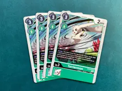 Terriermon BT8-046 Playset New Awakening Digimon Card Game x4 - Image 1