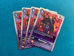 Myotismon BT8-080 Playset New Awakening Digimon Card Game x4 - Image 1