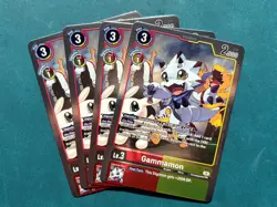 Gammamon EX12-007 Playset Digital World Shambala Digimon Card Game x4 - Image 1
