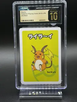 CGC Pristine 10 Raichu Pokemon Playing Cards 2019 Japanese Old Maid Graded - Image 1