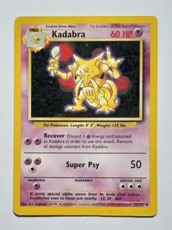 Pokemon - Kadabra - Base Set 1999-2000 4th Print 32/102 - Uncommon - HP - Image 1