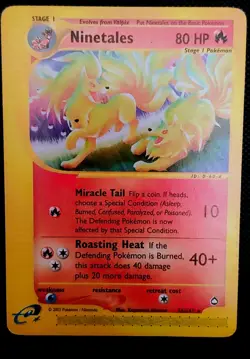 Pokemon Ninetales Aquapolis Card 25/147 Non-Holo LP - Image 1