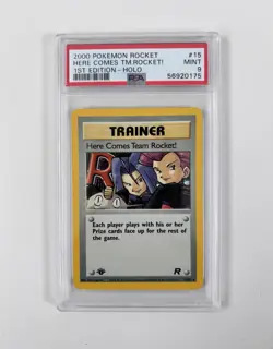 Here Comes Team Rocket! Holo 15/82 PSA 9 Team Rocket 1st Edition Pokemon TCG - Image 1