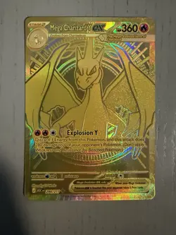 Mega Charizard Y ex 294/217 Mega Hyper Rare Ascended Heroes Pokemon Gold NM - Image 1