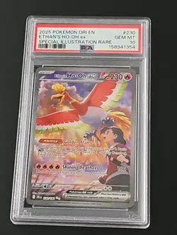 2025 POKEMON DRI EN ETHAN'S HO-OH ex SPECIAL ILLUSTRATION RARE PSA 10 - Image 1