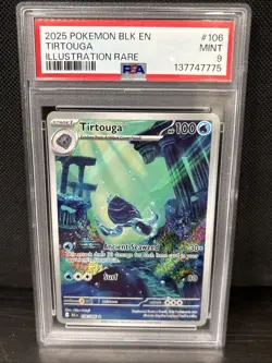 2025 POKEMON BLK EN-BLACK BOLT ILLUSTRATION RARE #106 TIRTOUGA PSA 9 - Image 1